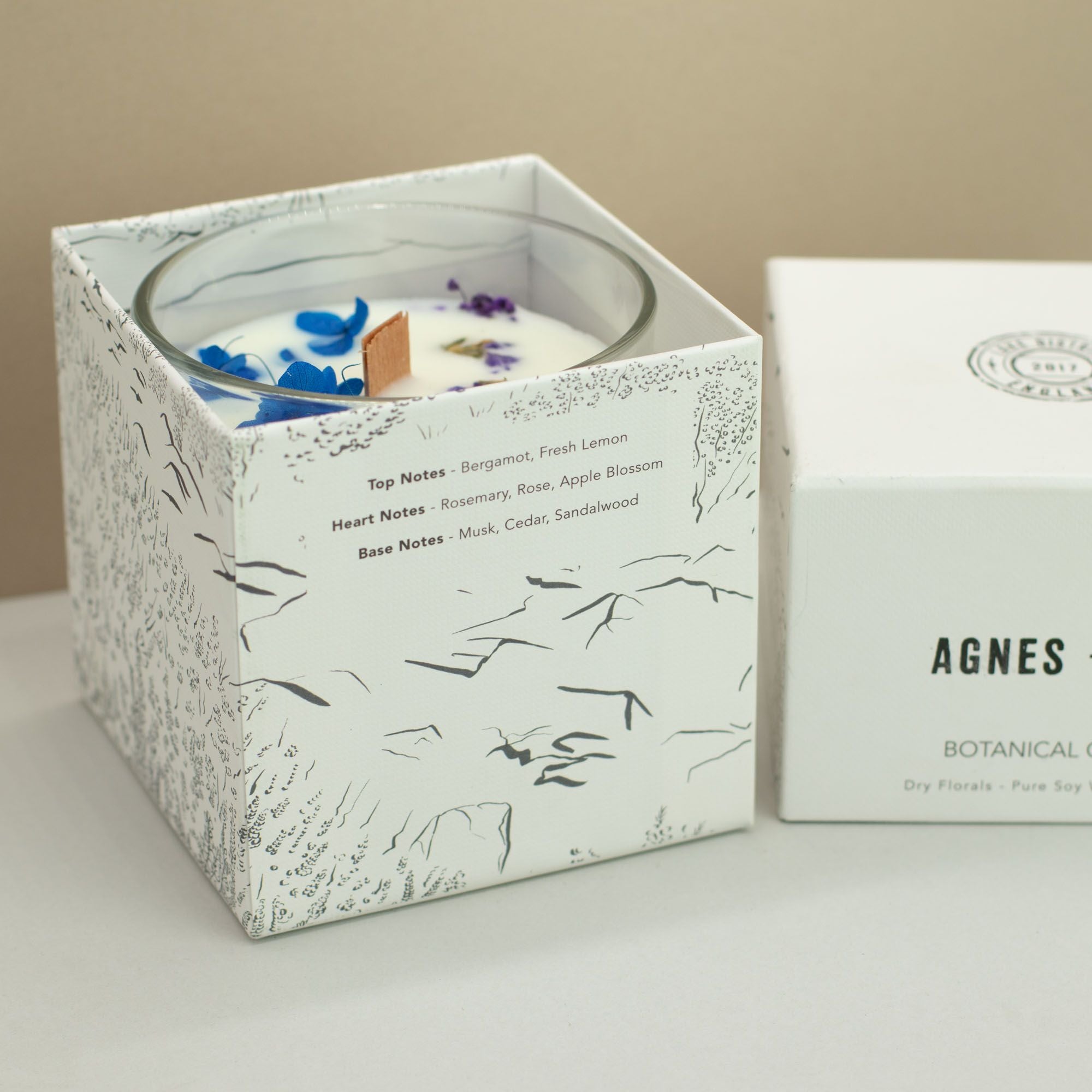 Candle in a decorative box with &