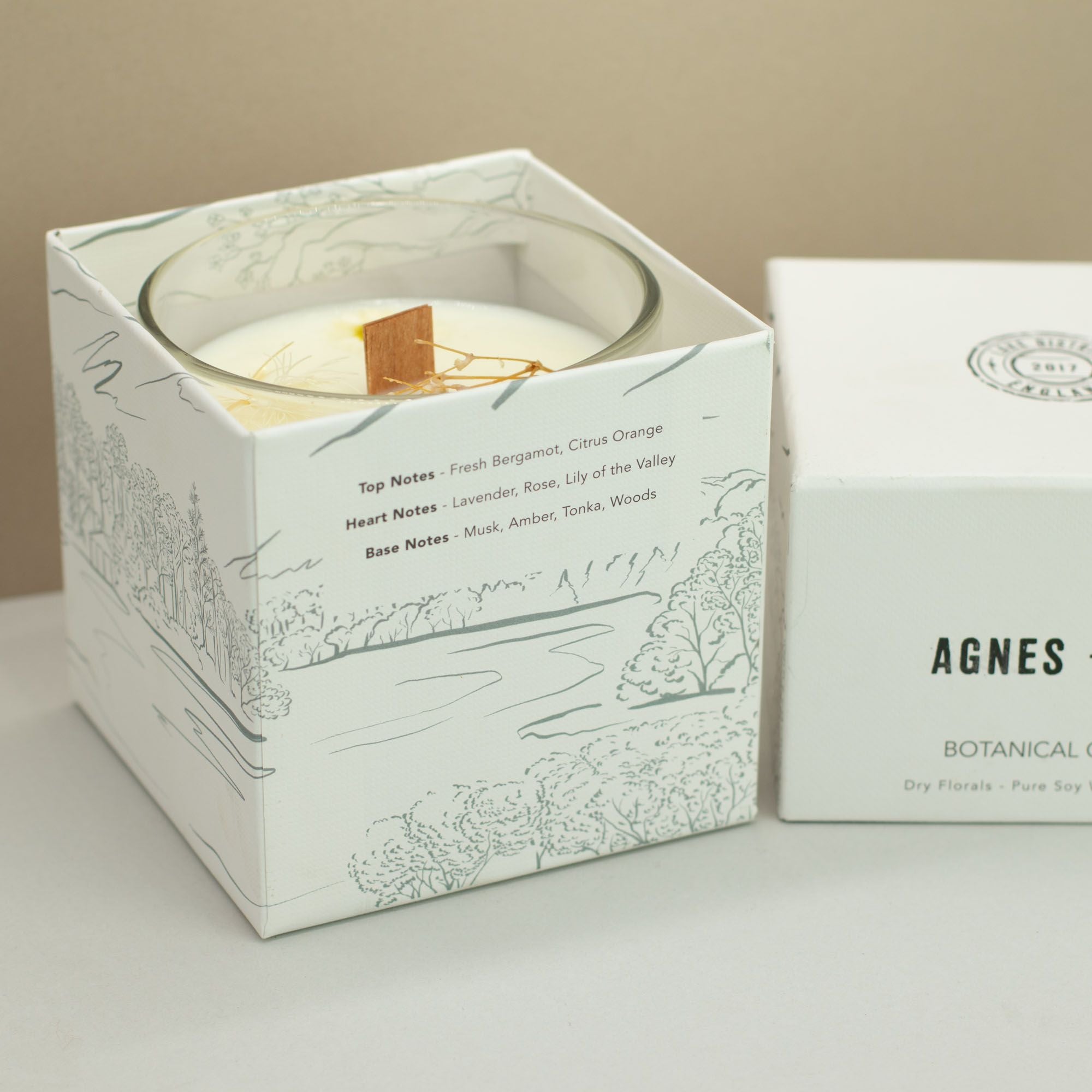 Candle in a decorative box with &