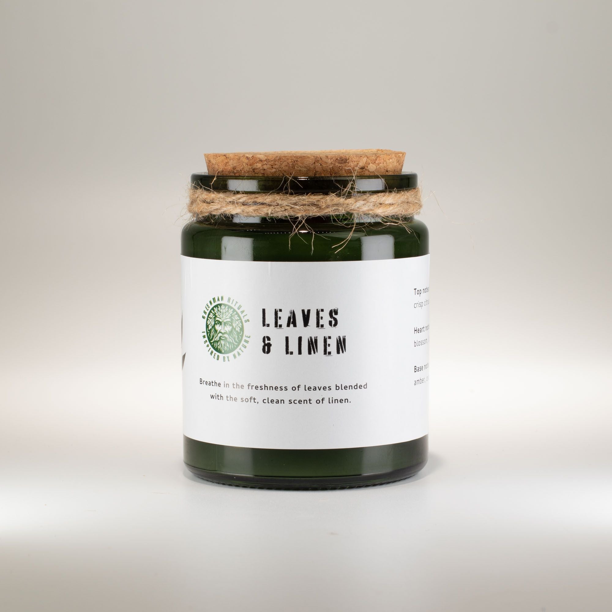 Candle jar labeled &