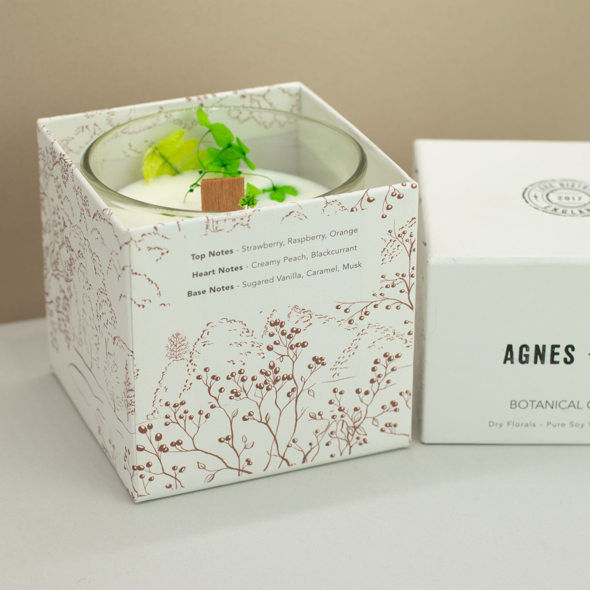 Candle in a decorative box with &