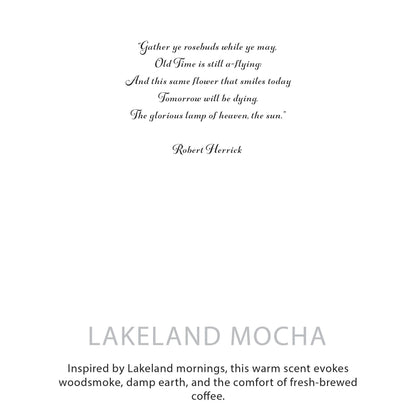 Textual quote by Robert Herrick on a white background with &