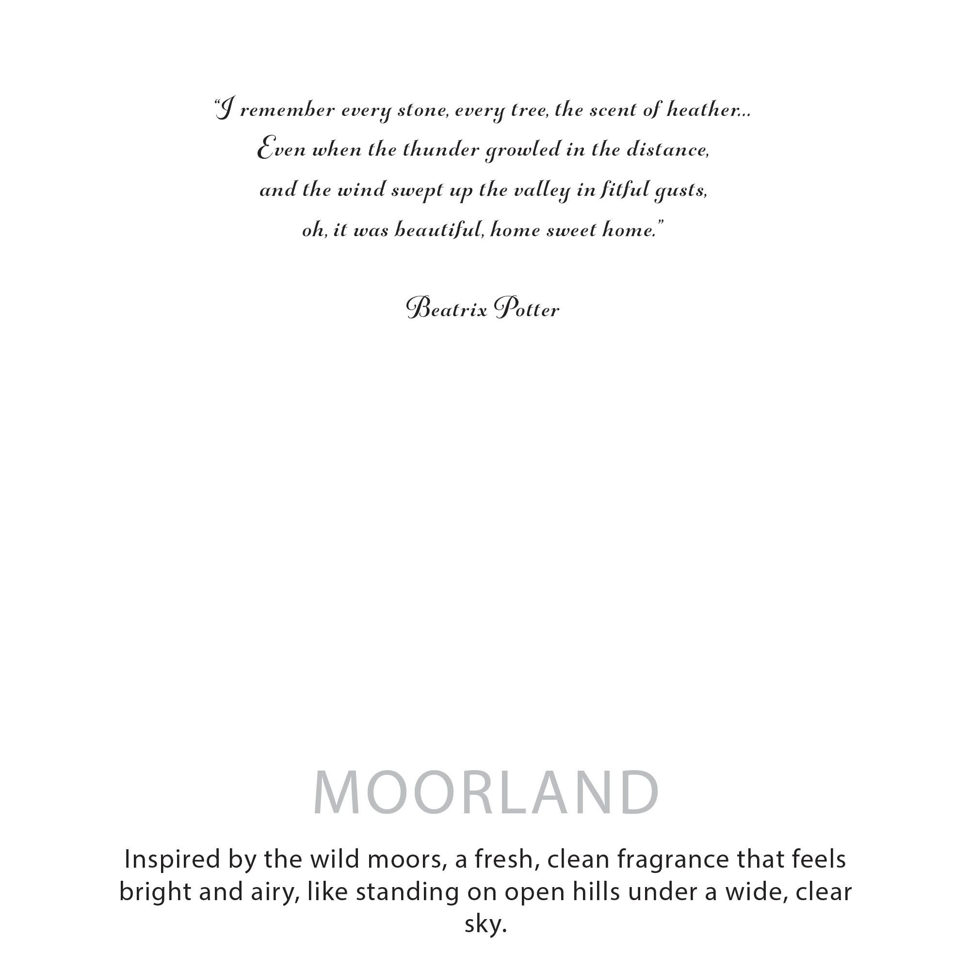 Text quote from Beatrix Potter on a white background with &