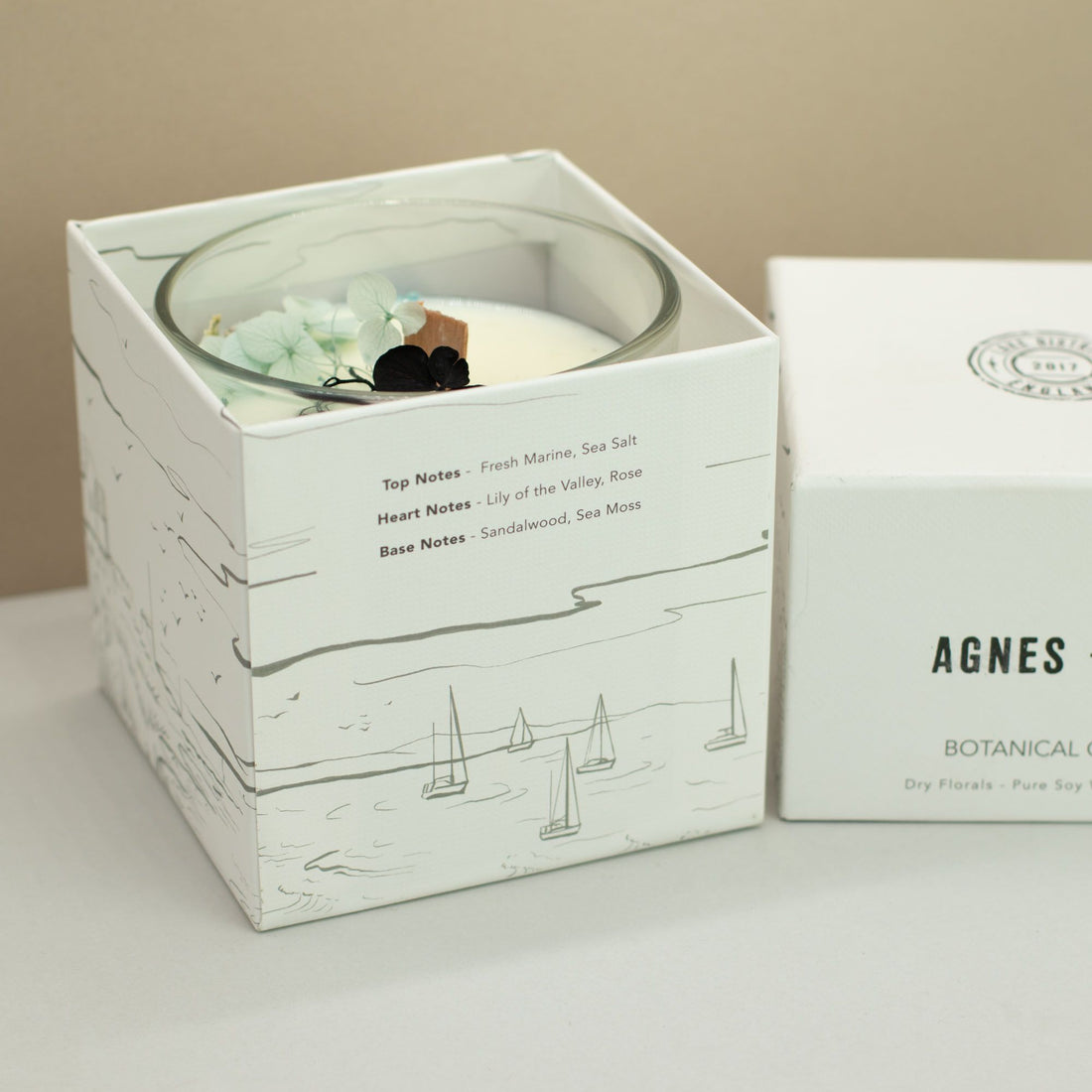Candle in a decorative box with &