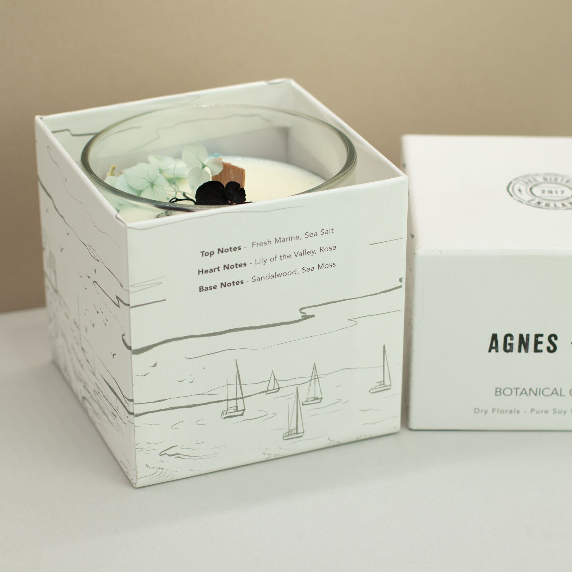 Candle in a decorative box with &