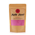 Bath Dust packaging with cranberry fragrance on a white background
