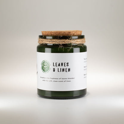 Candle jar labeled &