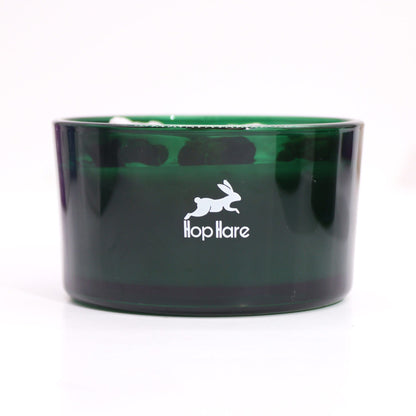 Green candle holder with &