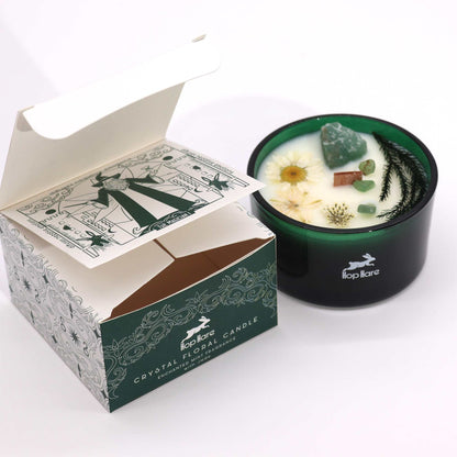 Crystal floral candle in a decorative box with &