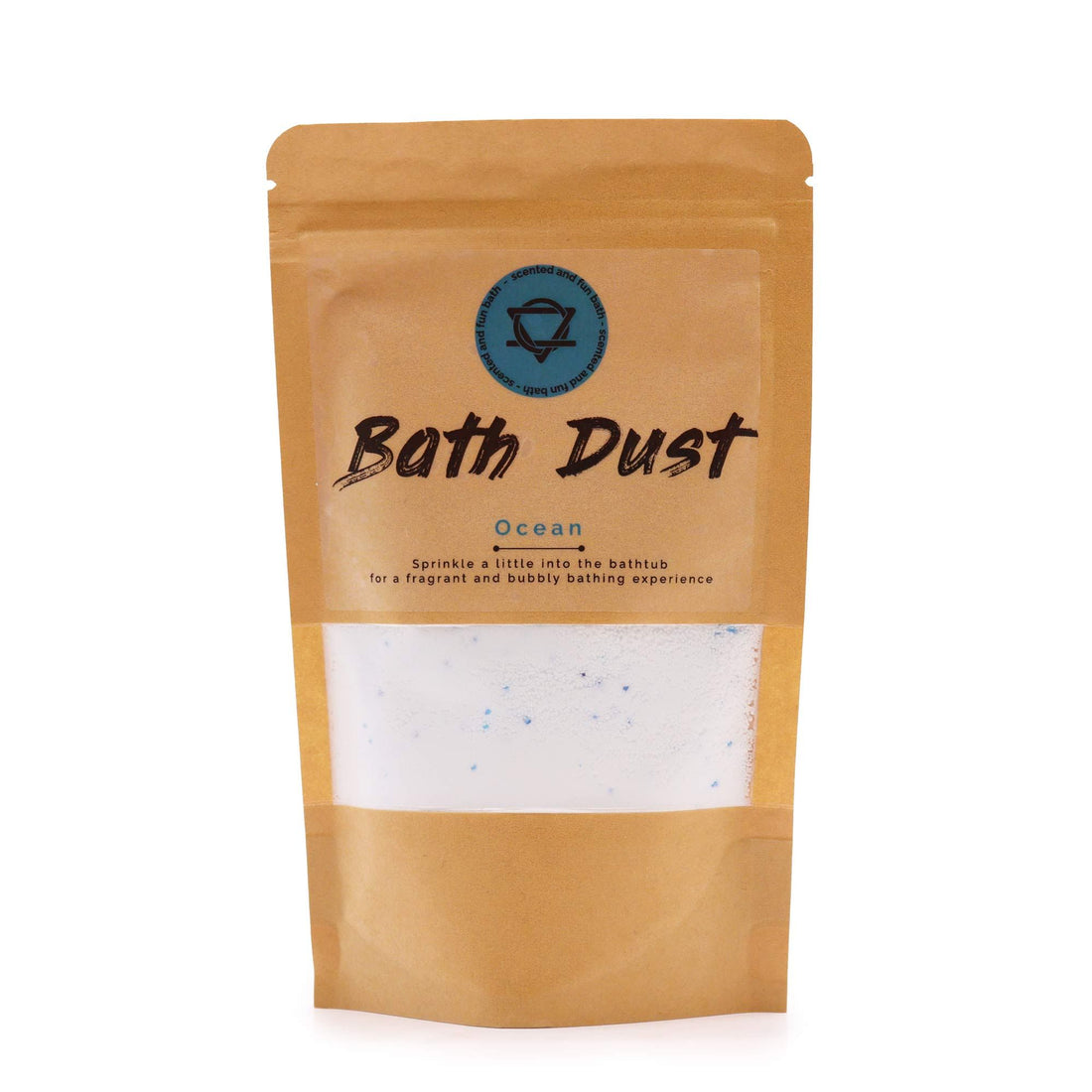 Package of Bath Dust with a brand logo on a white background