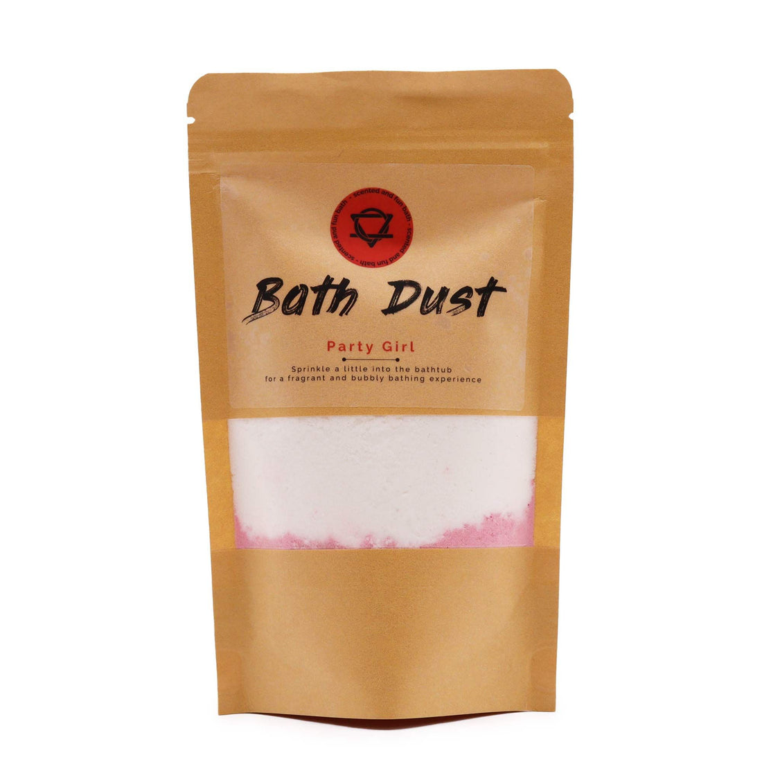 Package of Bath Dust with visible text and branding on a white background