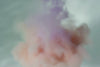 Bath dust dissolving in bath water.