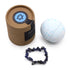 Bath bomb and bracelet set with packaging on a white background