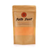 Kraft paper packaging of Bath Dust with tangerine and grapefruit scent on a white background
