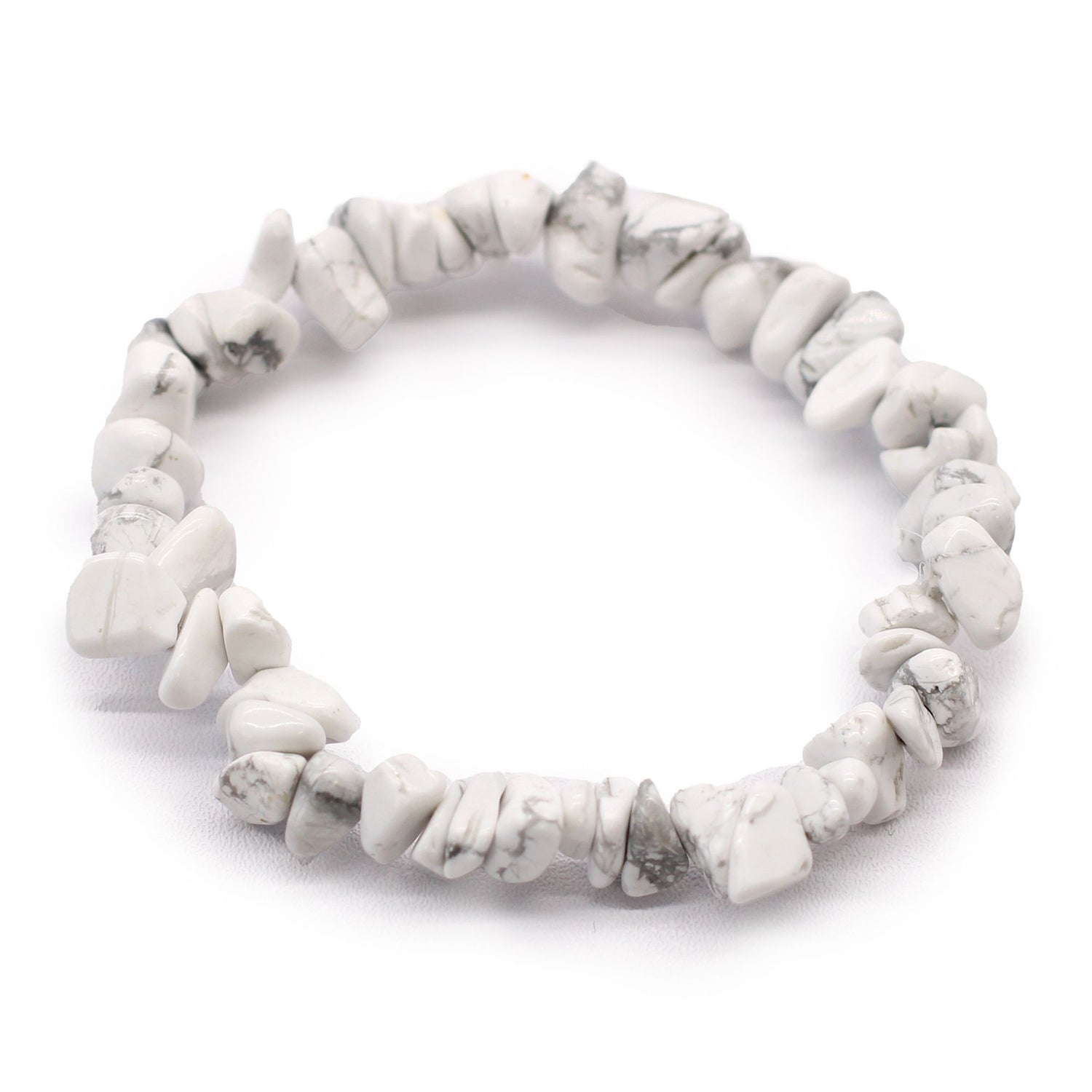 White stone bracelet on a white background