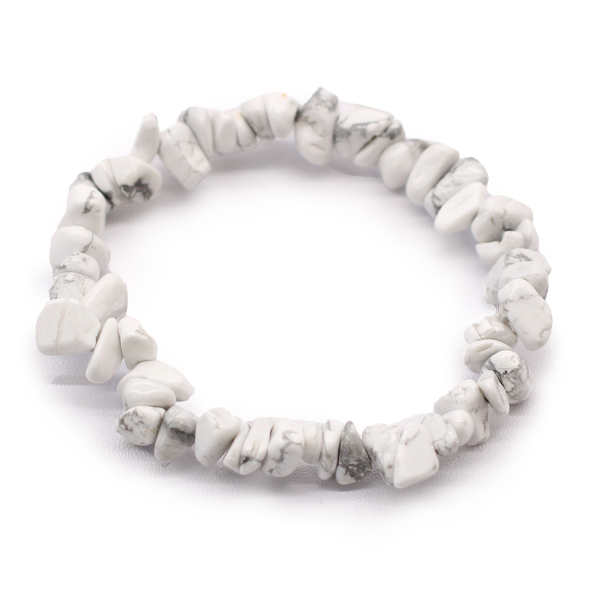 White stone bracelet on a white background