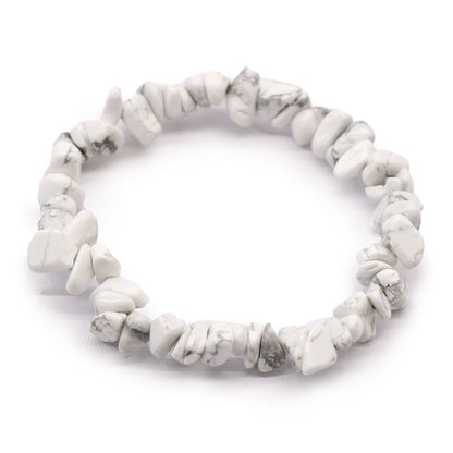 White stone bracelet on a white background