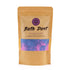 Package of Bath Dust with Yorkshire Violet fragrance on a white background